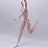 URTop Plastic Fashion Doll 14 Joints Movable Joints with Head Female Figure Naked DIY Body Kids Female Head