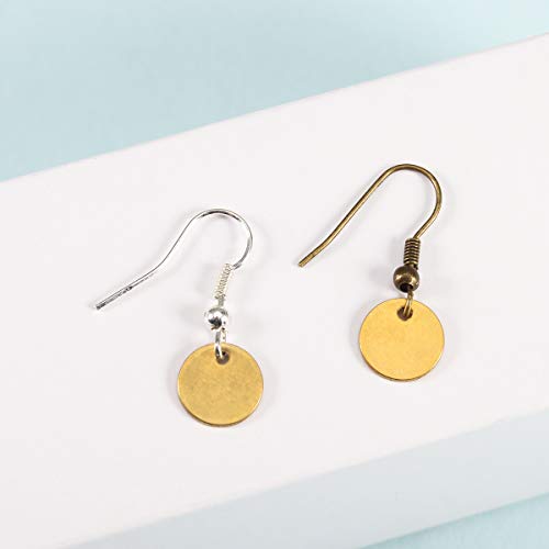 Gemful 10 Pcs Round Stainless Steel Stamping Blank Tag Pendants Gold Charms for DIY Jewelry Making Supplies Metal Engraving Dogs Tags 25mm (Gold)