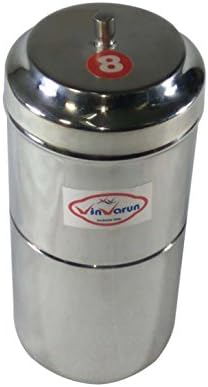 Vinvarun Stainless Steel South Indian Filter Coffee Drip Maker (Silver, 260ml, 3 and 1/2 Cups)