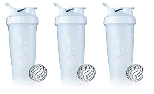 BlenderBottle Classic Loop Top Shaker Bottle 3-Pack, 28 oz (Frosted White)