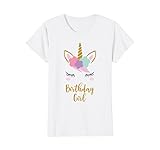 Womens Unicorn Birthday T-Shirt, Unicorn Gift, Birthday Outfit Small White