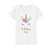 Womens Unicorn Birthday T-Shirt, Unicorn Gift, Birthday Outfit Small White