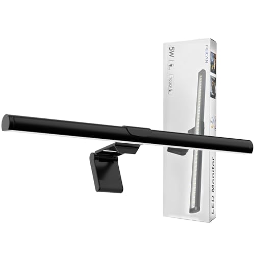 Luminária LED para Monitor com 3 Modos de Cor, Brilho Ajustável e Alimentação USB, Barra de Luz para Tela com Proteção Ocular, Sem Reflexo, Temperatura de Cor Regulável para Home Office