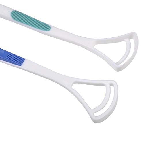 Samoii Scraper Handle Tongue Cleaners Tongue Scraping Cleaner Bad Good Breath Brush Scraping 2pcs for Adult Kids - Thumbnail 6