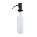 Hiendure Built in Deck Mount Black Painting Stainless Steel Pump Liquid Lotion Kitchen Countertop Soap Dispenser, with 13 Ounce Bottle