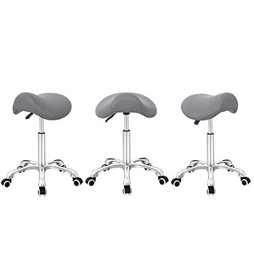 Antlu Saddle Stool Rolling Chair For Office Massage Salon Kitchen Spa