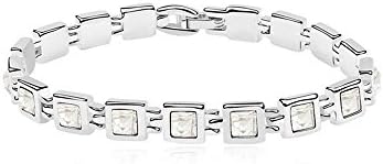 Women's Swarovski Element Crystal Bracelet Charm Tennis Bracelet 6.7", White