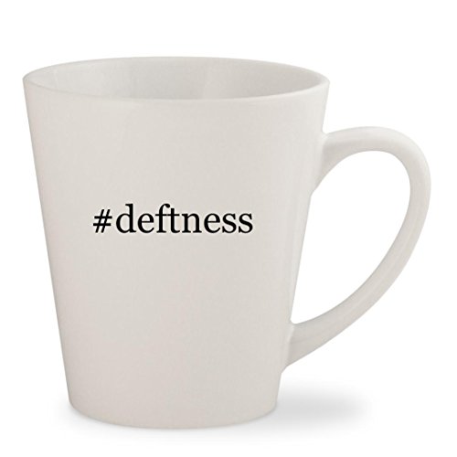 Click Here to See More Images #deftness - White Hashtag 12oz Ceramic Latte Mug Cup
