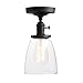 Pathson Ceiling Lighting with Clear Glass Shade, Loft Vintage Flush Mount Wall Sconce, Antique Industrial Home Wall Light Fixtures