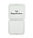 SKÖN lifestyle Missy 15X/1X Personal Compact Mirror - Powerful 15X magnification & traditional 1X mirror, Full 180 degree opening, Effortless magnetic closure and opening- Metallic Silver