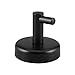 SouLips SUS 304 Stainless Steel Single Black Hangers for Towel Coat Robe Clothes Hat, Super Power Heavy Duty Wall Mount Modern Bath Hook, for Home Bedroom Bathroom Kitchen Hotel Toilet Garage, 2 Pack