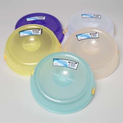 2pk 10" Assorted Plastic Microwave Plate Cover Steam Vent Food Lid New