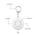 Zaker 2 Pack 130dB Emergency Personal Alarm Keychain with LED Flashlight, Security Self Defense Alarm for Elderly, Kids, Women, Adventurer, Night Workers (White,Round)
