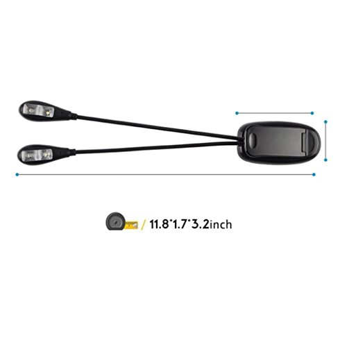lotus.flower Book Music Stand Light Reading Light USB Battery Operated Clip on and Portable Lights (4LED) - Thumbnail 6