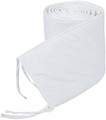 Baby Breathable Mesh Crib Liner 14"White,1 Pack Fits 4 Sided Slatted & Solid Back Cribs
