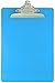 Trade Quest Plastic Clipboard Transparent Color Letter Size Standard Clip (Pack of 6) (Sky Blue)