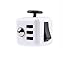 Fidget Cube Relieves Stress Best for Adults Who Want Stress Relief, Grand Oasis Relax Toy Desk Toy for Children with Buttons(White Black)