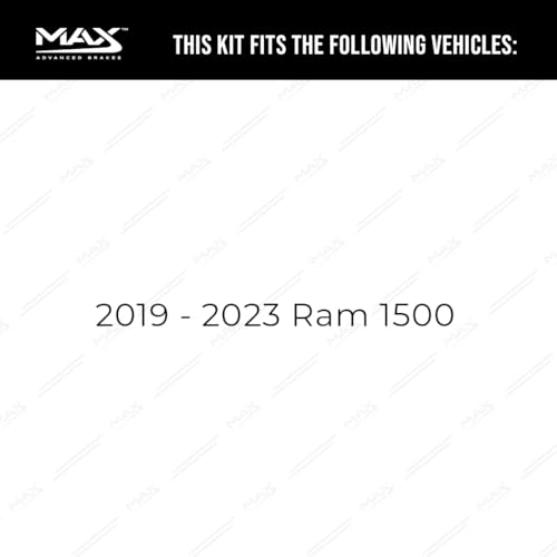 MAX Advanced Brakes - Brake Kit For 2019-2023 Ram 1500| Carbon Ceramic Brake and Rotor Kit Front and Rear| OE Replacement Brake Rotors
