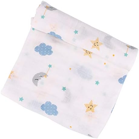 Anbenser Newborn Baby Blanket Super Soft Bamboo Fiber Allergy-Free Lightweight Toddler Receiving Wrap Swaddle Blanket for Boys Girls 47 X 47 inch Soft Breathable Cotton(Stars)