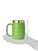 EcoVessel Double Barrel Mug Insulated Travel Coffee Cup with Lid & Wide Grip Handle Stainless Steel Beer Stein, Travel Whiskey Glass, Country Travel Mug or a Moscow Mule Tumbler Cup