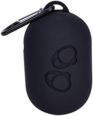 Chercherr Earphone Skin Case, Protective Cover Storage Case Key Chain Pouch Full Protection Silicone Ultra Lightweight Waterproof Headset Carrying Case for Samsung Gear IconX 2018 Edition (Black)