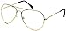 Tantino® Retro Aviator Clear Lens Glasses Super Vintage Classic Fashion Gold Metal Frame Eyeglasses