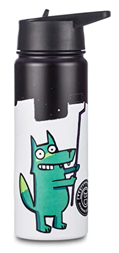 Seven Borraccia BASTARDI DENTRO - Multicolore - Borraccia 500 ML Termica in Acciaio Inox Interno Esterno - Mantenimento Temperatura fino a 24h - Scuola, Tempo Libero, Verde