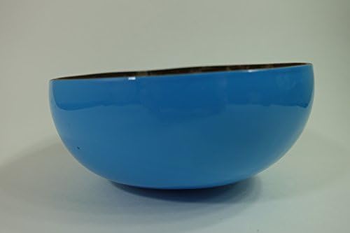 CB45 Coconut bowl with Matte Blue coating outside