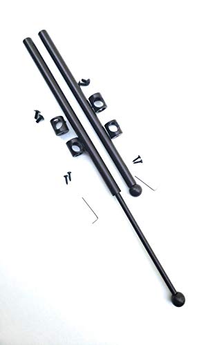 Closet Valet Rod - Extendable - Wall Hanger - Closet Hooks - 12 in. Oil Rubbed Bronze Pull-Out Designer Valet Rod 2 Pack