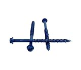 Chenango Supply 3/16 x 2-3/4" Hex Head Concrete Screw Anchor. 100 Pieces with Drill Bit (Miami-Dade Compliant) (3/16 x 2-3/4)