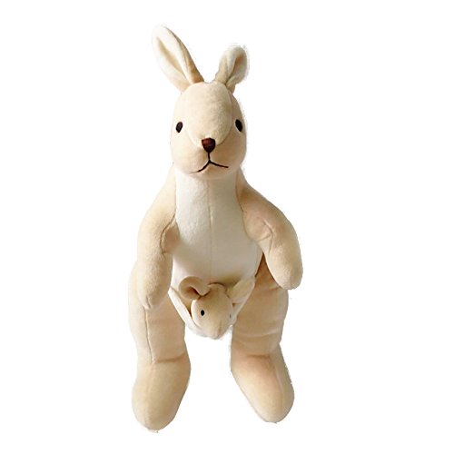 Lovely Carton Kangaroo Plush Toy Soft Animal Organic Cotton Baby Kids Adults Toys,Great Gift for Boys ang Girls