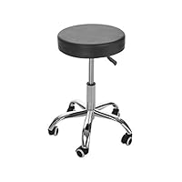 Ellymi Rolling Stool Chair with Wheels and Back, Adjustable Drafting Stool Task Chair for Shop Kitchen Medical Pedicure Salon Chair Round for Home Office Spa Shop Desk