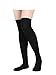 SATINIOR Women Knee Socks High Socks High Thigh Stockings for Cosplay, Halloween, Party, Daily Wear, One Size (Black), approx. 50 cm/ 19.7 inches