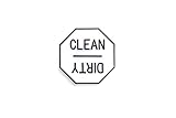 Fox Run 5935 Clean or Dirty Dishwasher Magnet, 2.5 x 2.5 x 0.25 inches, White