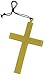 Plastic Religious Gold Cross Costume Necklace