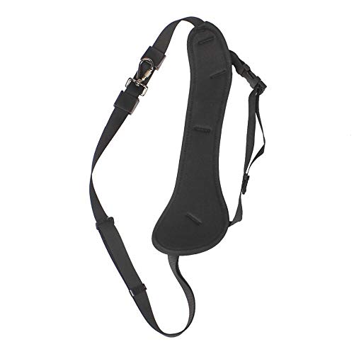 Gold Happy Professional Adjustable Harness Shoulder Black Sax Saxophone Belt Neck Strap for Saxophone Accessories