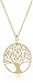 Amazon Essentials Sterling Silver Tree of Life Disk Chain Pendant Necklace, (previously Amazon Collection)