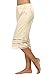 Avidlove Women Lingerie Satin Lace Pettipants Snip-it Culottes Slips Bloomers Split Skirt,Style1-Beige (FBA),X-Large