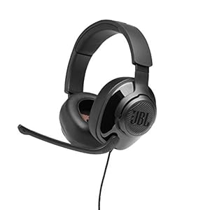 JBL Quantum 200 – Wired Over-Ear Gaming Headphones – Black, Large