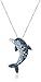 Sterling Silver Swarovski Elements Crystal Dolphin Pendant Necklace, 18