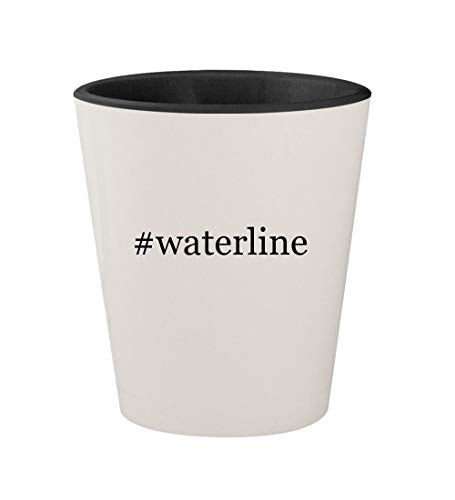 #waterline - Ceramic Hashtag White Outer & Black Inner 1.5oz Shot Glass