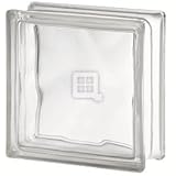 Quality Glass Block 7.5 x 7.5 x 3 Basic Wave Glass Block
