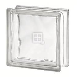 Quality Glass Block 7.5 x 7.5 x 3 Basic Wave Glass