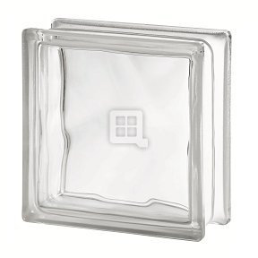 Quality Glass Block 7.5 x 7.5 x 3 Basic Wave Glass
