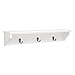 Kiera Grace Finley Floating Modern Wall Mounted Hanging Shelf with 3 Metal Hooks for Home, Office, 1Pack, 24