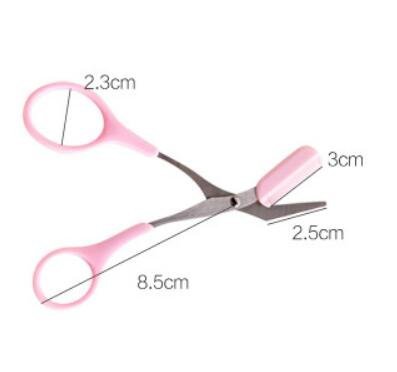 VNDEFUL 1PCS Simple and convenient eyebrow shaping toolEyebrow Scissors Total Length: approx 10cm/3.9inch