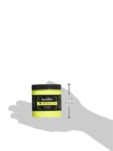 Speedball Art Products Fabric Screen Printing Ink Fluorescent, 8 oz, Yellow
