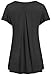 Tencole Womens Round Neck Short Sleeve Summer Tops Pleated Front Tunic Shirt