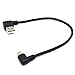 USB to Left Angle Mini USB Cable - Aggice Reversible USB 2.0 Type A Male 90 Degree Left Angle to Mini USB B Left Angle Cable 20cm (Left Angle Mini USB)