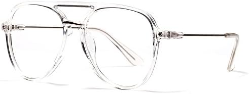 OVZA Fashion Oversized Glasses Frames for Women and Men Transparent Big Frame Pilot Style